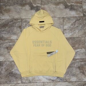 Fear of God Essentials Hoodie Light Tuscan Size Large